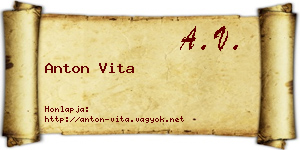 Anton Vita névjegykártya